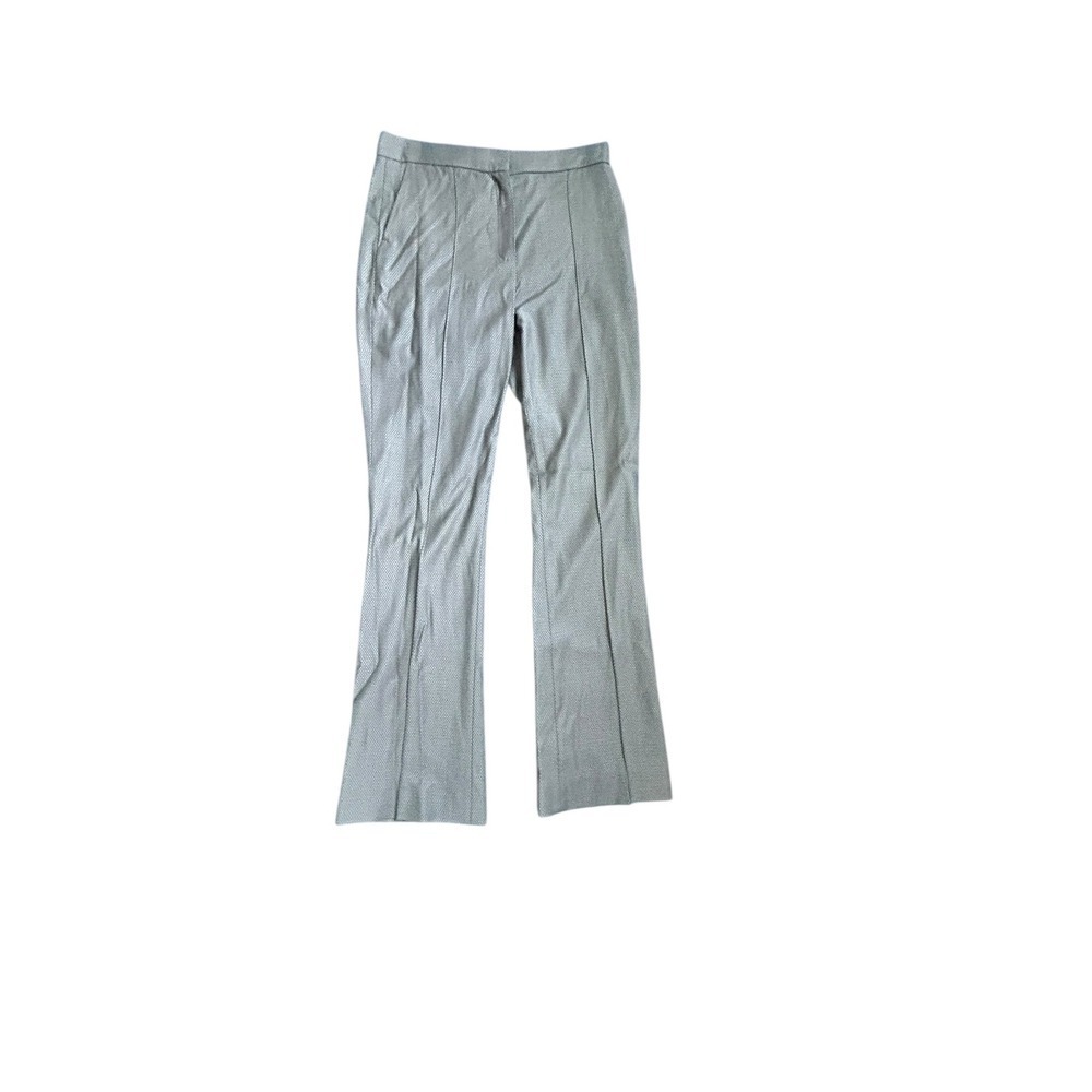The Fold Women's Tailored Flare Trousers Geometric‎ Print Stretch Pleated 10